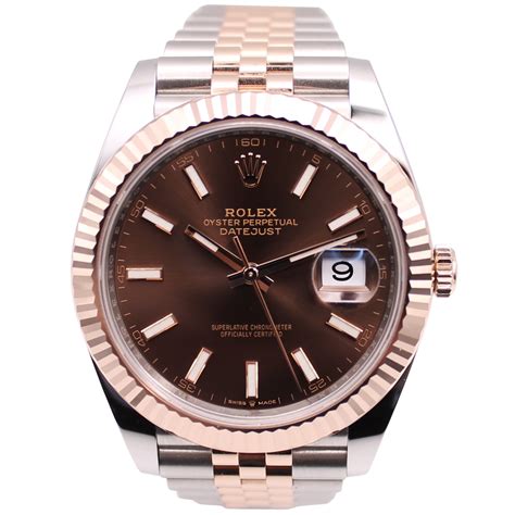 rolex datejust chocolate dial 41|Rolex Datejust 41mm chocolate dial.